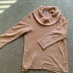 Calvin Klein soft pink sweater knit.